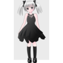 download Girl With Silver Hair clipart image with 315 hue color