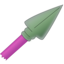 download Spear Point clipart image with 270 hue color