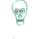 download Skull Calavera clipart image with 90 hue color