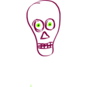 download Skull Calavera clipart image with 270 hue color