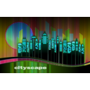 download Cityscape clipart image with 135 hue color