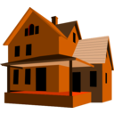 download House clipart image with 315 hue color