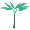 download Palm Tree clipart image with 90 hue color