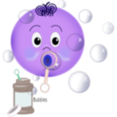 download Blowing Bubbles clipart image with 225 hue color