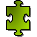 download Green Jigsaw Piece 01 clipart image with 315 hue color