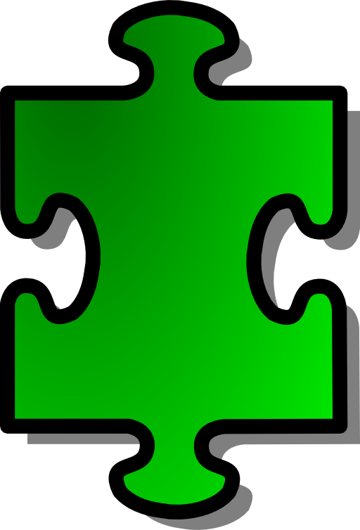 Green Jigsaw Piece 01