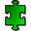 download Green Jigsaw Piece 01 clipart image with 0 hue color