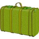 download Suitcase With Stains clipart image with 45 hue color