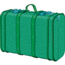 download Suitcase With Stains clipart image with 135 hue color