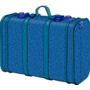 download Suitcase With Stains clipart image with 180 hue color