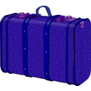 download Suitcase With Stains clipart image with 225 hue color