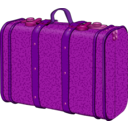 download Suitcase With Stains clipart image with 270 hue color