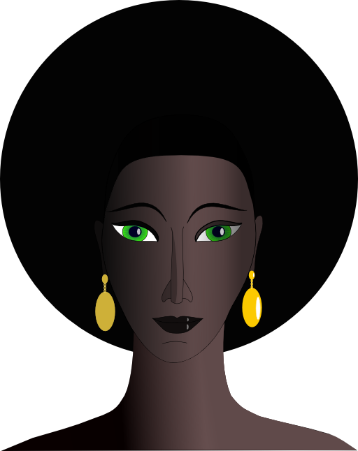 Black Woman With Green Eyes