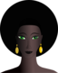 Black Woman With Green Eyes