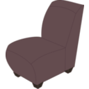download Purple Armless Chair clipart image with 45 hue color