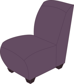 Purple Armless Chair