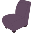 Purple Armless Chair