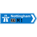 Roadsign Motorway On