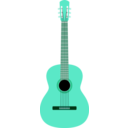 download Guitar By Rones clipart image with 135 hue color