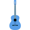 download Guitar By Rones clipart image with 180 hue color