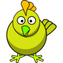 download Chicken Roundcartoon clipart image with 45 hue color