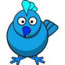 download Chicken Roundcartoon clipart image with 180 hue color