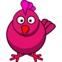 download Chicken Roundcartoon clipart image with 315 hue color
