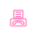 download Neon Fax Icon clipart image with 90 hue color