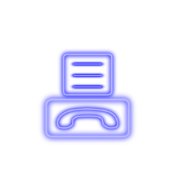 Neon Fax Icon