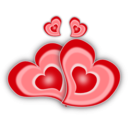 download Loving Hearts clipart image with 45 hue color