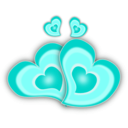 download Loving Hearts clipart image with 225 hue color