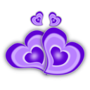 download Loving Hearts clipart image with 315 hue color