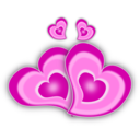 download Loving Hearts clipart image with 0 hue color