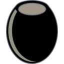 download Black Olive clipart image with 0 hue color