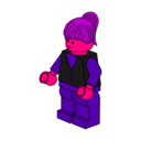 download Lego Town Businesswoman clipart image with 270 hue color