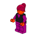 download Lego Town Businesswoman clipart image with 315 hue color