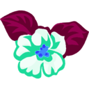download African Violets clipart image with 180 hue color