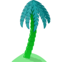 download Palm Tree clipart image with 90 hue color