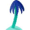 download Palm Tree clipart image with 135 hue color
