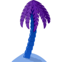 download Palm Tree clipart image with 180 hue color