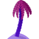 download Palm Tree clipart image with 225 hue color