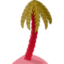 download Palm Tree clipart image with 315 hue color