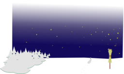 Winter Night Scene