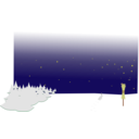 Winter Night Scene