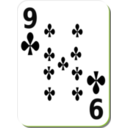 download White Deck 9 Of Clubs clipart image with 45 hue color