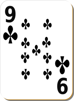 White Deck 9 Of Clubs