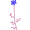 download Wild Flower Clipart clipart image with 225 hue color
