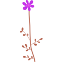 download Wild Flower Clipart clipart image with 270 hue color