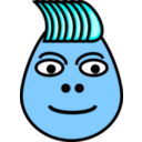 download Egghead 002 clipart image with 180 hue color