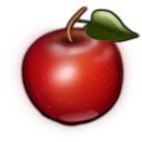 download Red Apple clipart image with 0 hue color